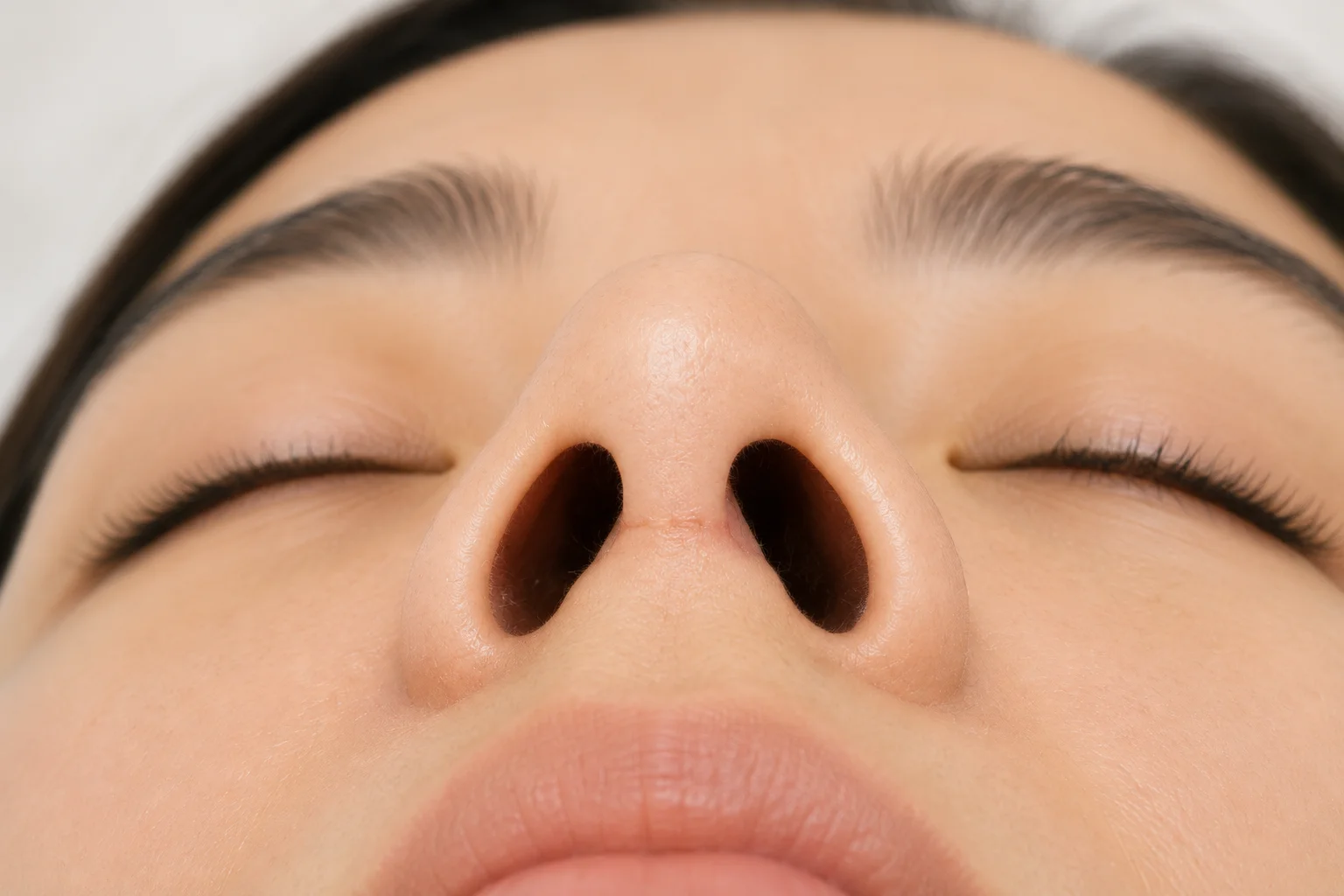 Open rhinoplasty columella scar healed result how visible is the scar after rhinoplasty